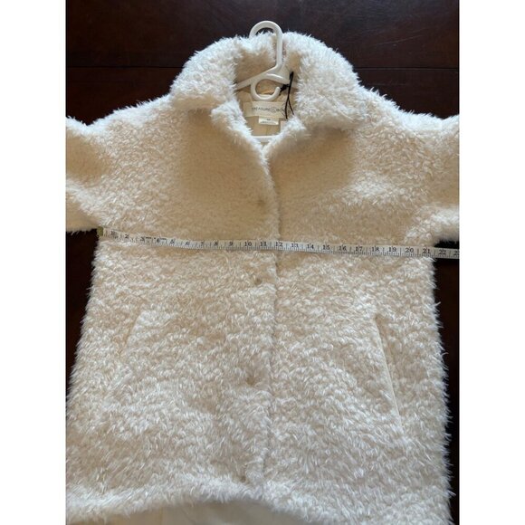 Treasure & Bond NWT Teddy Fleece Jacket Ivory Size XS Shearling Fuzzy Faux Fur - Picture 7 of 13